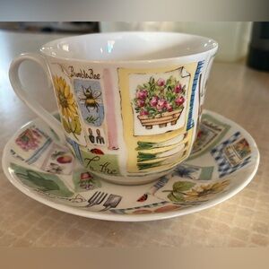 Roy Kirkham My Garden Bone China Tea Cup and Saucer Set Hard to find